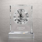 View larger image of Executive Crystal Skeleton Clock - Silver